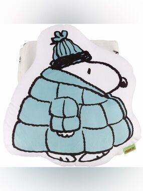 Peanuts Snoopy in Puffer Character Pillow & Throw Blanket Set, 40x50 in
